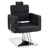 BarberPub Classic Hydraulic Reclining Barber Chair Salon Styling Beauty Spa Chair 2065 (Black)