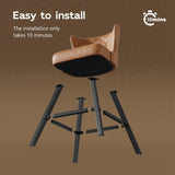 Ollega 26" Brown Swivel Counter Height Bar Stools Set of 4, 18.9" Wide Seat