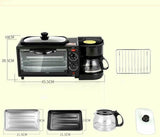 3-In-1 Breakfast Station, Includes Coffee Maker, Non-Stick Griddle, And 4-Slice Toaster Oven, Multi-Functional Cooking Machine for Apartments Kitchenettes