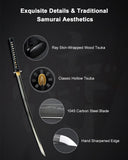 1045 Steel Four Winds Katana for Display, Hand Forged Full Tang Sword