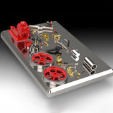 Engine Model Kit That Works, HM-01 4-Stroke Horizontal Water-Cooling Full Metal Hit and Miss Engine Model (KIT Version)