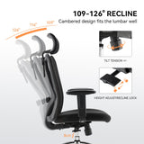SIHOO M18 Ergonomic Office Chair, Upgraded Wheels, Mesh Back Desk Chair