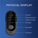 MNUYKGF Fingerprint Time Clock Wireless Video Doorbell with Rain Cover