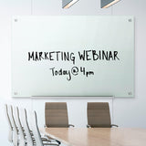 Quartet Magnetic Glass Dry Erase White Board, 48''W x 36''H Whiteboard, Infinity Frameless Mounting, White Surface (G4836W) Quartet