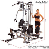 Body-Solid Powerline (P2LPX) Multi-Station Single Weight Stack Home Gym Machine, Arm & Leg Strength Training Functional Exercise Workout Station for Weight Lifting and Bodybuilding with Leg Press Body-Solid