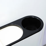 YIGII Hair Dryer Holder Self-Adhesive, 3-in-1 Hair Tool Organizer Bathroom Organizer Wall Mounted/Over Cabinet Door/Free-Standing, Black, 11.6 * 3.93 * 4.13