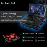 NCRD Laptop Cooling Pad, 5 Quiet Fans Cooler Pad, Portable Ultra-Slim Quiet Laptop Notebook Cooler Cooling Pad Stand