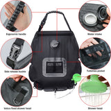 NODG 5 Gallons/20L Portable Solar Shower Bag Solar Heating Shower Bag with Removable Hose On-Off Switchable Shower Head for Camping Beach Swimming Outdoor Activities Traveling Hiking Cycling Picnic