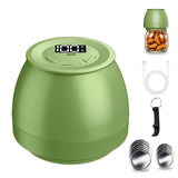 Zivif Electric Mason Jar Vacuum Sealer, Rechargeable Vacuum Sealing Kit for Wide & Regular Mouth Mason Jars, Automatic Jar Sealer for Canning and Food Storage, Includes Lids & Accessories, Green