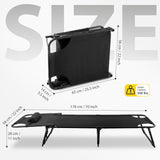 Camping Cot for Adults, Heavy-Duty Portable Cot Bed with Mattress and Pillow, Foldable Padded Sleeping Cots for Camping Travel Tent Outdoor & Home Guest, Camp Cot Bed for Guest Travel, Hiking