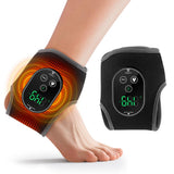 CREBELISOYA Cordless Foot Massager with Heat,3000mAh Portable Ankle Warmer Wrap,Ankle Brace 4 Heat & 3 Vibration Levels, Rechargeable Foot Relax for Men Women, Gift for Elderly