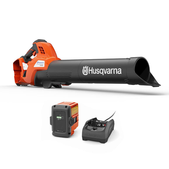 Husqvarna 230iB Battery Powered Cordless Leaf Blower, 136-MPH 650-CFM Electric Leaf Blower with Brushless Motor and Quiet