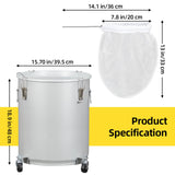 16 gal Fryer Grease Bucket, Oil Disposal Caddy, Steel Fryer Oil Transport Container With Rust-Proof Coating, Grease Can With Lid & Lock Clips
