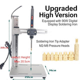 90W Veal Heat Press Machine for 3D Printing, Adjustable Heat Set Tool with M2-M8 Brass Tips, Versatile for Plastics, Quick Heat-Up, Precision Temperature Control