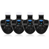 Wingsflying 4 x Black Electronic LED Fishing Light Bulb with Sound Alarm and Audible Alarm