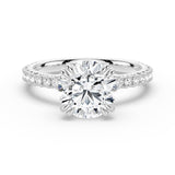 MSBLUE® Moissanite Engagement Ring, 2ct Size 6