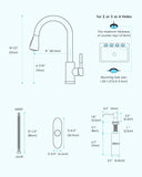 Touchless Kitchen Faucet with Pull-Down Sprayer, Kitchen Sink Faucet Touchless Brushed Nickel APPASO