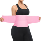 SHAPELLX Waist Trainer for Women Lower Belly Fat Workout Waisted Trainers Faja Velcro Waist Cincher Waist Trimmer Corset Lavender Pink