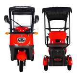 DXTSH MT H40 Passenger Electric Golf Cart Elderly Scooters, 3-Wheel Electric Vehicles, Disabled Scooters (MT-H40-Red 60V20AH)