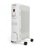 Comfort Zone Electric Oil-Filled Radiant Radiator Space Heater, Never Refill, Adjustable Thermostat, Tip-Over Switch & Overheat Protection System, Ideal for Home, Bedroom, & Office, 1,200W, CZ7007J