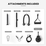 LIONSCOOL Multifunctional Wall Mounted Pull Up Bar with Pulley System (48" APART) LIONSCOOL