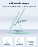 Aoviho 360° Rotating Laptop Stand for Desk | Adjustable, Foldable, Portable Aluminum Ergonomic Riser | Compatible with MacBook