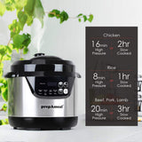 prepAmeal 3 Quart Pressure Cooker 8 IN 1 Multi Use Programmable Instant Cooker Electric Pressure Pot with Slow Cook, Rice, Steamer, Sauté, Brown, Warmer