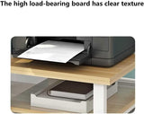 PXIWDAN Printer Stand 2 Tier Printer Stand with Wheels Cart Mobile Wood Metal for Home Office for Office(C)