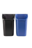 Rubbermaid Undercounter Small Trash Can, 2 Pack Blue and Black for Recycling/Waste, 9.4-Gallon