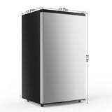 NEWBULIG Mini Fridge with Freezer 3.2 Cu.Ft Small Refrigerator for Office, Dorm, Small Fridge with Adjustable Thermostat, Energy Saving, Singel Door, Sliver