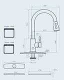 FORIOUS Touchless Kitchen Faucet with Pull Down Sprayer, Black Hands-Free Smart Motion Sensor Sink Faucet Single Handle Contemporary, Suitable for Farmhouse Laundry Camper RV Bar