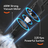 REECOO Vacuum Cleaners for Home,Vacuum and Mop Combo, 25Kpa 600W Corded Stick Vacuum for Hardwood Floor,Tile,Carpet Cleaning Debris,Pet Hair,Stains etc. REECOO