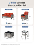 5-Piece Outdoor Patio Furniture Set with Swivel Chairs
