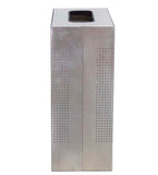 Sturdy Essentials Rectangle Sleek, Modern 40 Gallon Metal Commercial Trash Can for Commercial Spaces