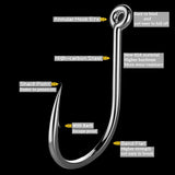 Freshwater Saltwater Fish Hooks Bulk Fishing Hooks Set Worm Catfish Hooks Fish Gear Equipment Supplies(400 PCS)
