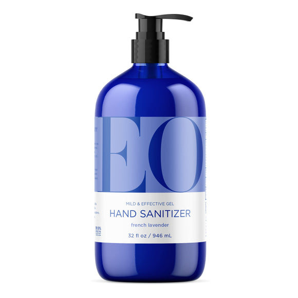 EO Hand Sanitizer Gel, 32 Ounce (Pack of 1), French Lavender, Organic Plant-Based, Botanical Extracts EO