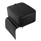 Artist hand Barber Booster Seat for Kids, Children Salon Chair Cushion, 6.5" Thick Toddler Booster Seat for Hair Cutting with Foot Protector, Black Synthetic Leather