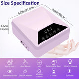 GiGiBright 78W UV LED Nail Lamp with Adjustable Telescopic Stand, Corded Nail Dryer for Gel Nails, 39 LEDs, 30/60/99/180s Timers, Removable Base for Home & Salon