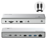 Thunderbolt Certified, Driverless Laptop Docking Station with 4K HDMI Dual Monitor or Single 8K for Windows or Mac