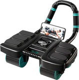 POYIPI 2024 New Ab Wheel Roller with Elbow Support - Automatic Rebound Abdominal Wheel Roller, The Upgraded Four-wheel Abdominal Wheel Core Workout Equipment Home Gym Abs Machine, Black