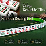 HUANGZHE 2026 Automatic Mahjong Table for Americans/Chinese/Taiwanese/Filipino,Rules - Ultra-Thin Foldable Mahjong Table shuffler Choice of 100,000+ Households, 42mm Tiles Set