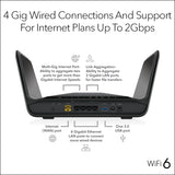 8-Stream WiFi 6 Router (RAX70) - Security Features, AX6600 Tri-Band Wireless Speed (up to 6.6 Gbps