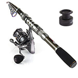 Sougayilang Spinning Fishing Rod and Reel Combos Portable Telescopic Fishing Pole Spinning reels for Travel Saltwater Freshwater Fishing Sougayilang