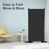 4 Panel Room Divider 6ft Tall Freestanding Privacy Screen 136'' W Portable Office