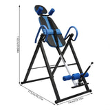 ChronosGear 330.7lbs Load Capacity Inversion Table, Adjustable Ab Trainer Machine with 4 Inverted Gear, Strength Training Inversion Equipment for All Ages from 4.27-6.07ft in Height (Black+Blue)