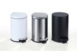 SunnyPoint 4.5 Liter(1.2 Gallon) Small Round Trash Can with Plastic Inner Bucket; Bathroom