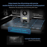 FLASHFORGE Adventurer 5M 3D Printer, 600mm/s High-Speed, 1 Click Fully Auto Leveling,