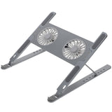Adjustable Aluminum Alloy Laptop Cooling Pad with Colorful LED Fan