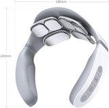 HCUCTOS Cordless Intelligent Massager for Neck Relax, 4 Pads, Modes 15 Levels Portable Deep Tissue Trigger Point
