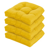 HOMELYSIAN 19x19 Outdoor Chair Cushions Set of 4, Tufted Wicker Patio Furniture Cushions, Thick Outdoor Seat Cushions for Lawn Chairs